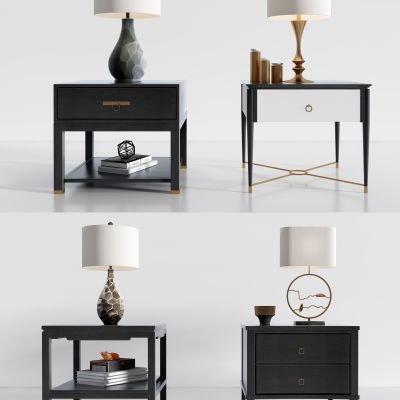 新中式床头柜组合