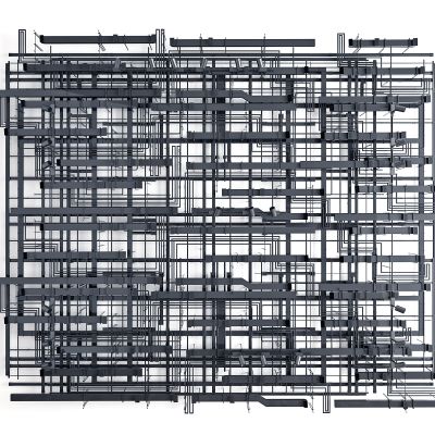 工业风通风管线槽线管天花轨道灯，管道组合