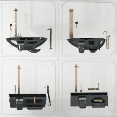 现代浴缸,台盆,马桶