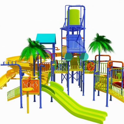 现代儿童水上滑梯游乐设备