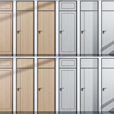 现代单开门室内门，木门