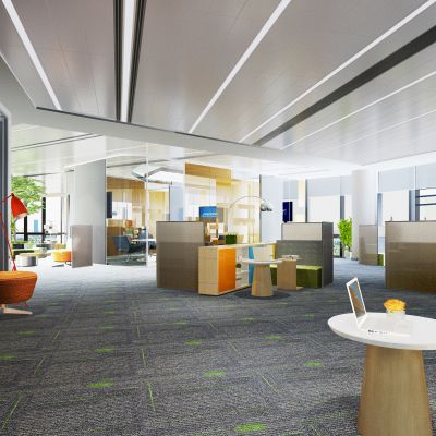 现代简约联合办公室，办公区