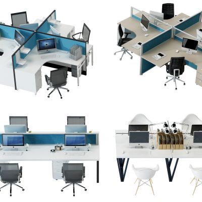 现代办公桌椅卡位工位