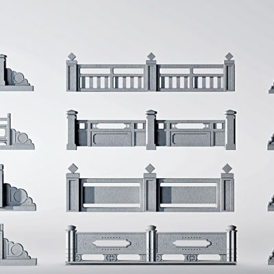 新中式户外围栏护栏，玉石栏杆，桥