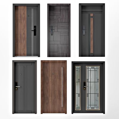 现代入户门防盗门，玻璃子母门，入户门