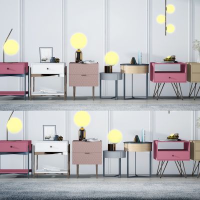 现代烤漆床头柜,组合