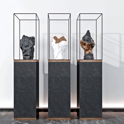 新中式抽象石头雕塑，摆台，摆件