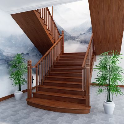 新中式实木楼梯