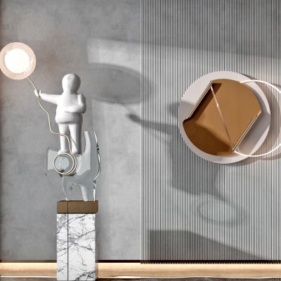 现代抽象人物雕塑,墙饰，落地灯