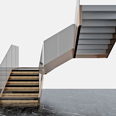 现代转角玻璃楼梯