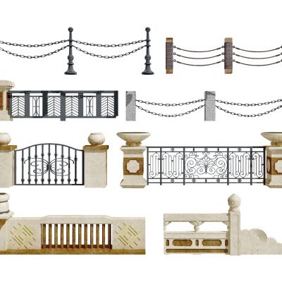 欧式石材铁艺围墙栏杆护栏，桥护栏围墙院墙