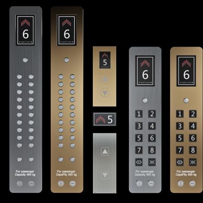 现代金属电梯按钮