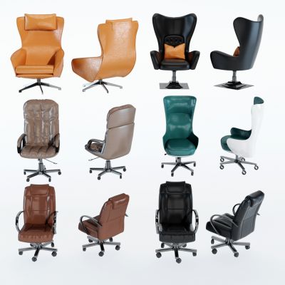 现代皮革办公椅