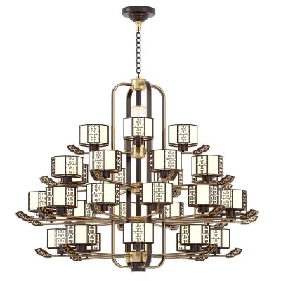 新中式轻奢多层铁艺吊灯