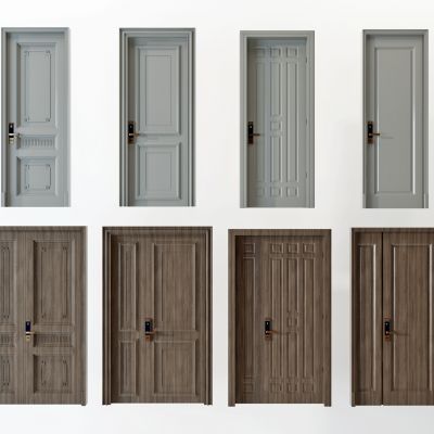 简欧入户防盗门，子母门