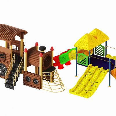 现代儿童滑梯器材