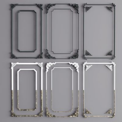 法式石膏雕花线条，护墙板角花