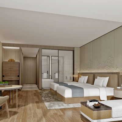 新中式酒店双床客房