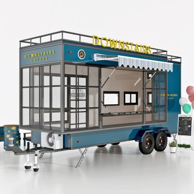 现代售卖车，快餐车