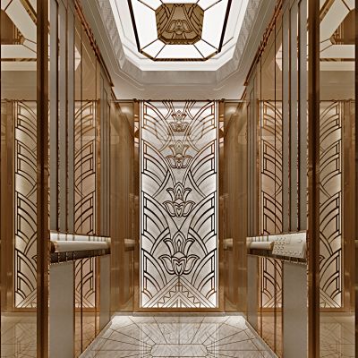 新中式轻奢电梯轿厢