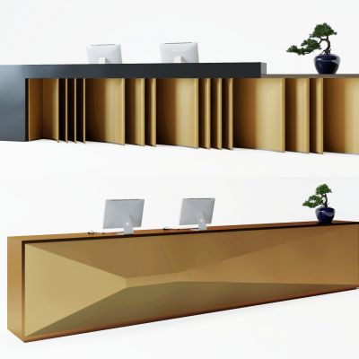 现代轻奢前台接待台