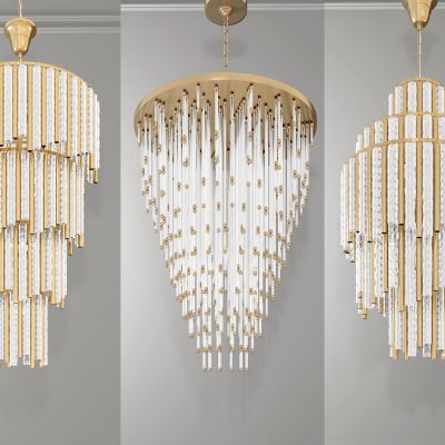 欧式轻奢金属多层吊灯