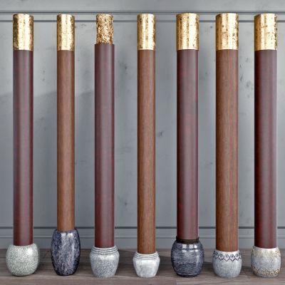 新中式实木柱子