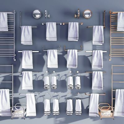 现代浴室架毛巾架，毛巾，