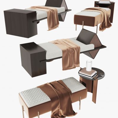 现代布艺床尾凳脚踏