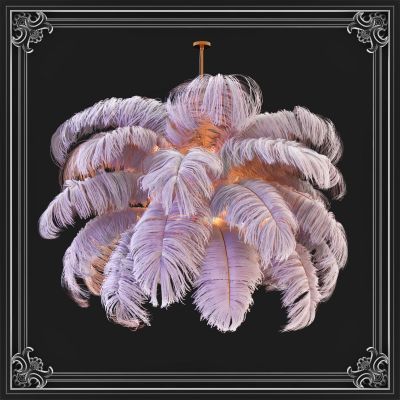 现代羽毛装饰吊灯