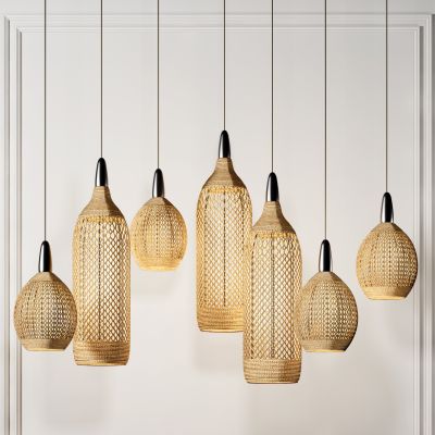 新中式藤编，编织吊灯