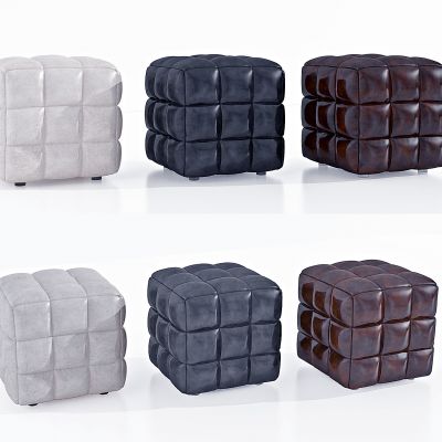现代皮革沙发凳