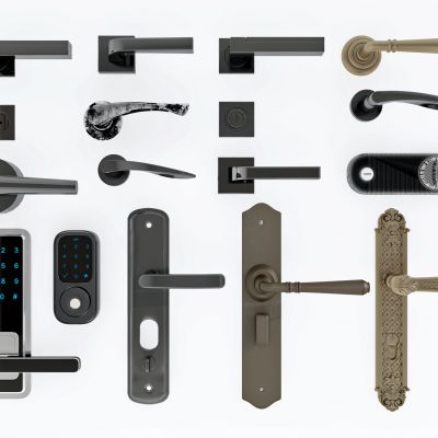 现代门锁把手，门拉手组合