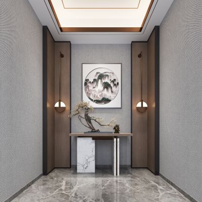 新中式玄关端景条案