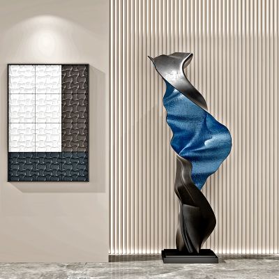 新中式抽象雕塑摆件，挂画