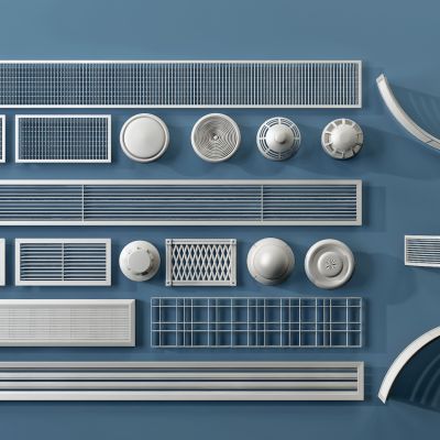 现代空调排风口，烟感圆形风口