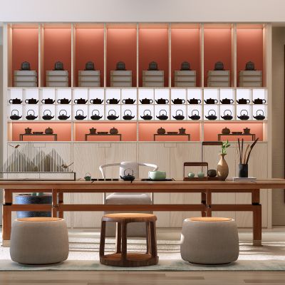 新中式茶桌椅组合