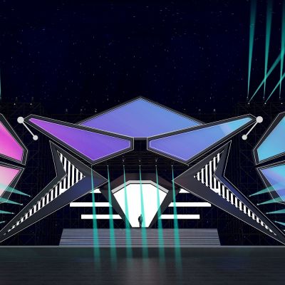 现代音乐演唱会舞台