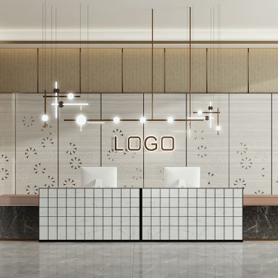 现代前台接待，服务台