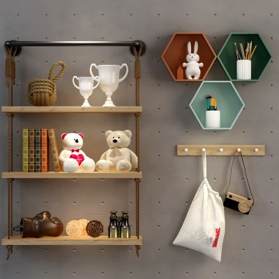 工业风壁架层板，吊柜