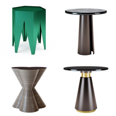 现代简约圆几边几组合