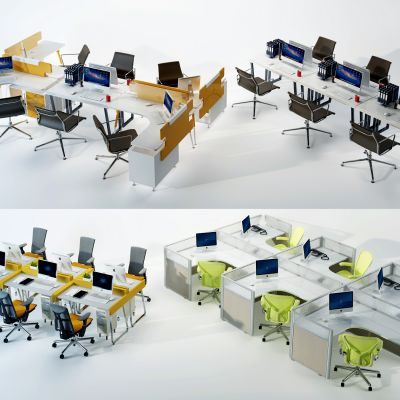 现代办公桌椅卡位工位