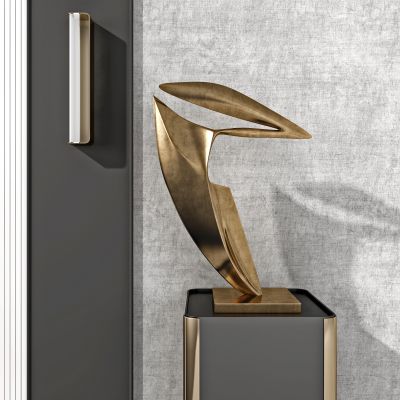 现代轻奢抽象雕塑，摆件摆台