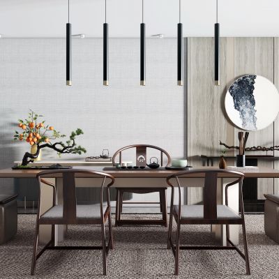 新中式简约茶桌椅组合