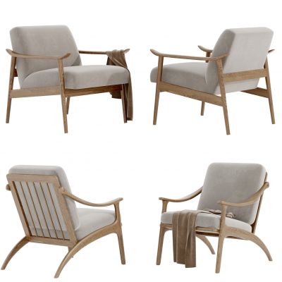 北歐布藝休閑椅