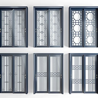 新中式玻璃推拉门