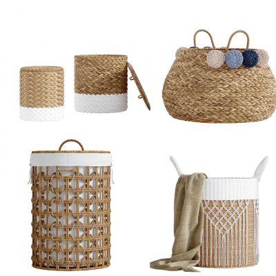 自然风藤编编织收纳筐收纳篓