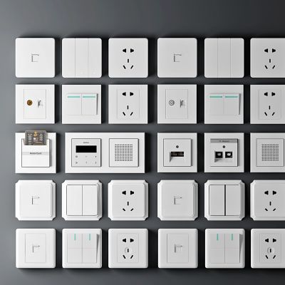 现代开关插座组合