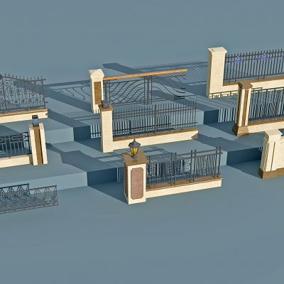 欧式铁艺栏杆大门，围墙，护栏院墙