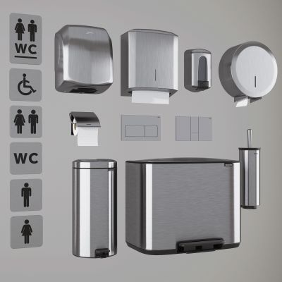 现代烘手机，纸巾盒